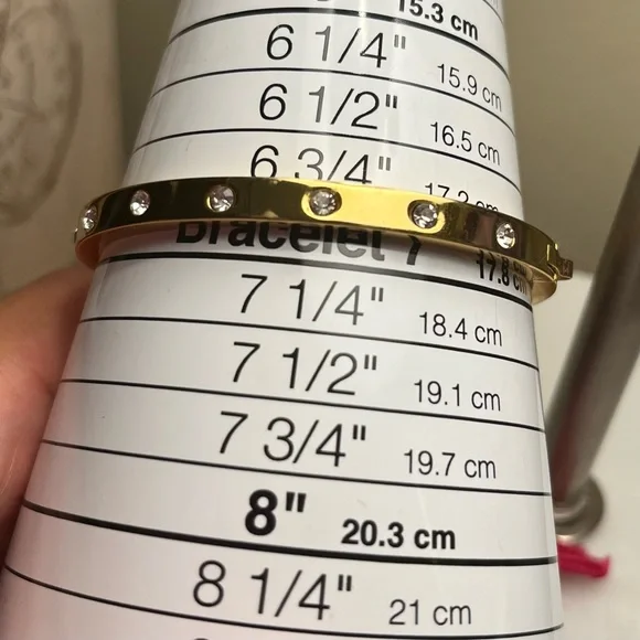 Kate Spade New York Bezel set Polished Bangle Bracelet w/ dust bag. - Picture 6 of 7